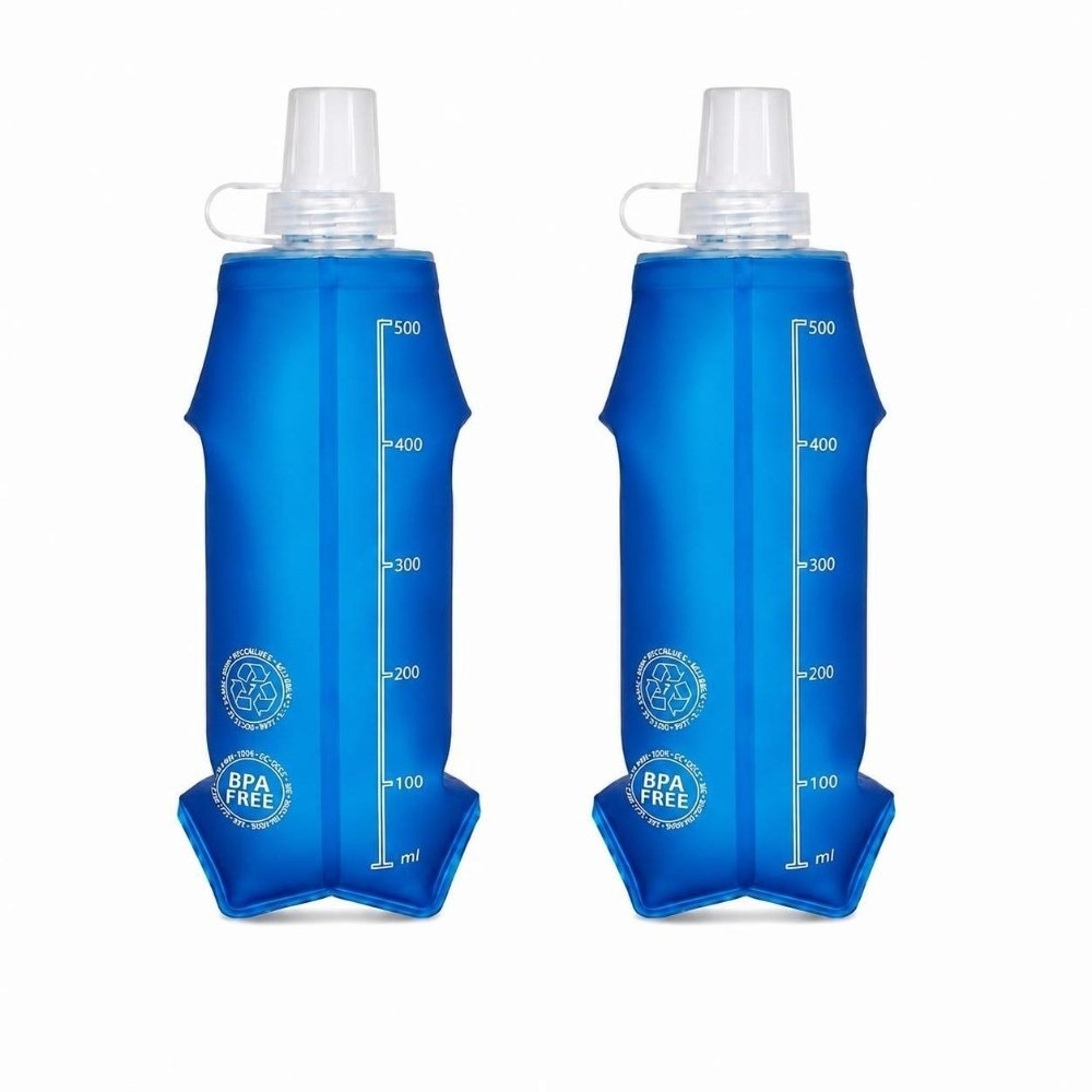 Water Bag Collapsible - 2'li Paket, Kullanışlı, Katlanabilir, Yumuşak TPU