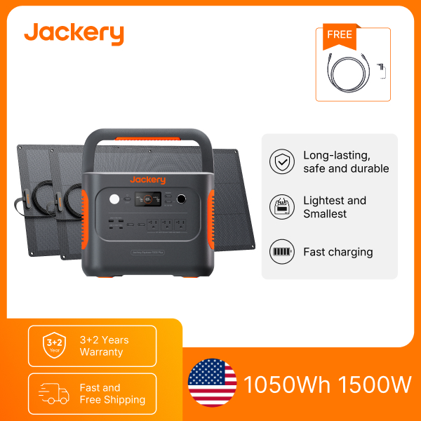 Solar Emergency Charger - Jackery E1000AC 1050Wh Taşınabilir Güç İstasyonu,