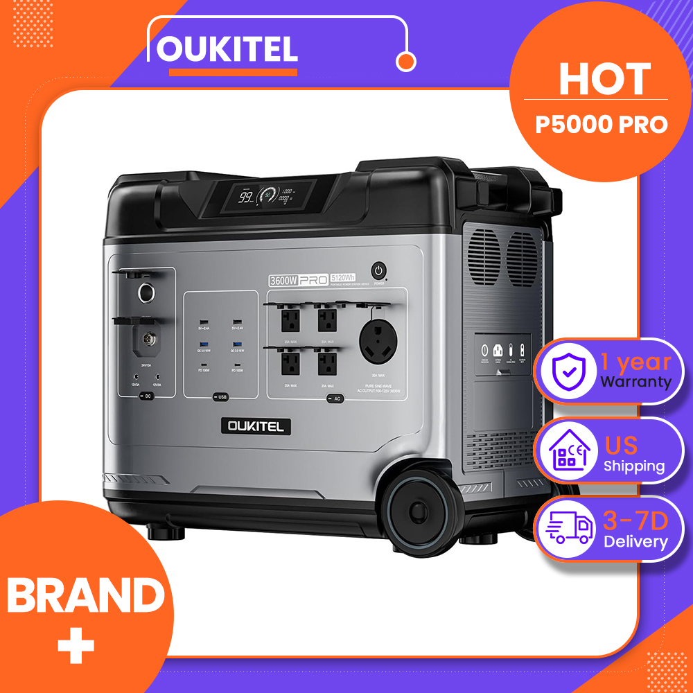 Solar Emergency Charger - OUKITEL P5000 Pro Taşınabilir Güç İstasyonu,